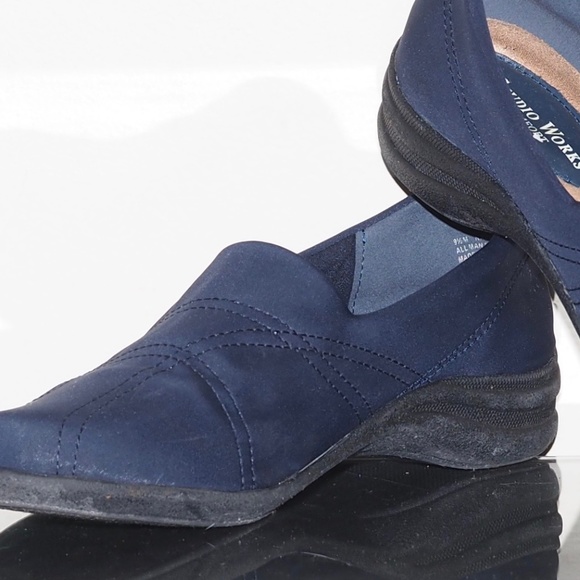 Navy Blue Nautical Slip On Boat Shoe Driving Mocs - Picture 6 of 6